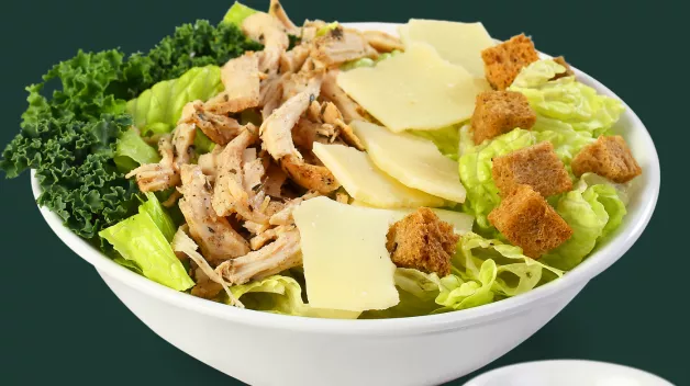 Chicken &amp; Kale Caesar Salad